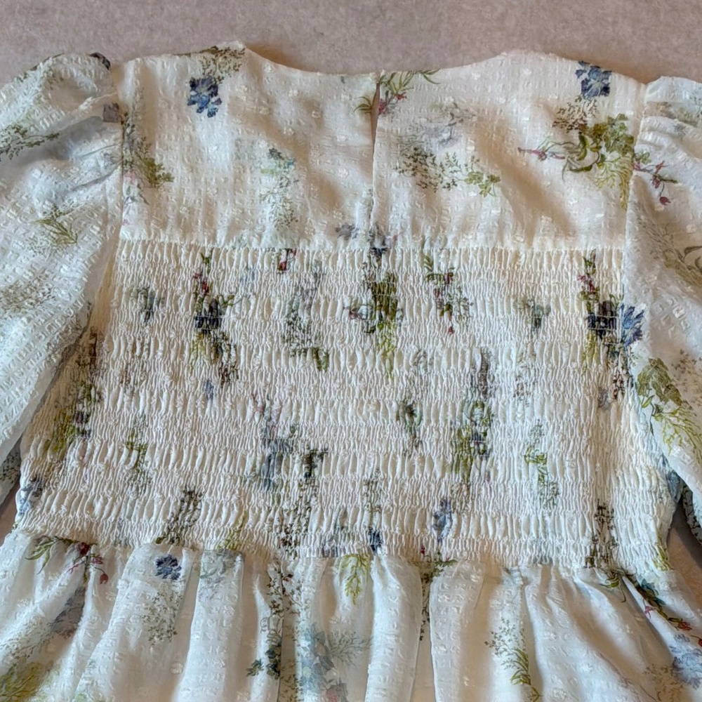 New All Saints Dress Serene Lace Ecru/White Midi Dress Size 8 - Picture 12 of 12